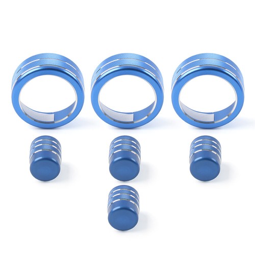 7x Switch Knob Ring Cover Trim For Honda Civic 11th 2022+ For CRV 2023-2024 Blue - Picture 4 of 9