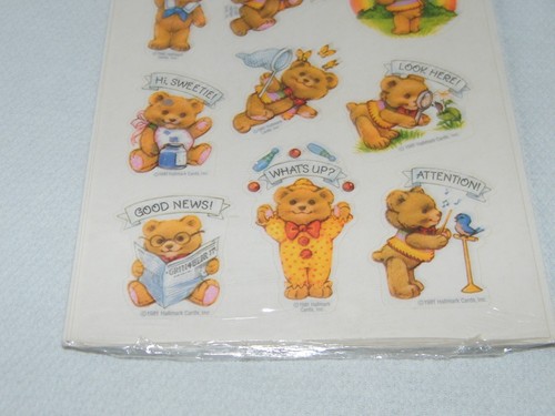 Vintage Hallmark / Dennison Kitten Bunny Mice Animal Sticker/Seals . Your Choice - Picture 14 of 22