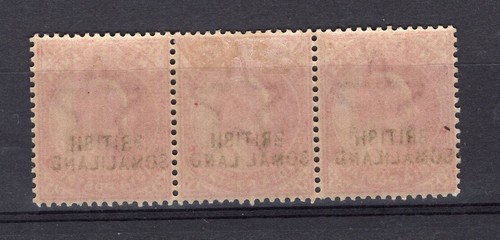 BRITISH SOMALILAND 1903 SG 26d VARIETY - Mint MH Strip of 3 - Cat £60 - Picture 2 of 2