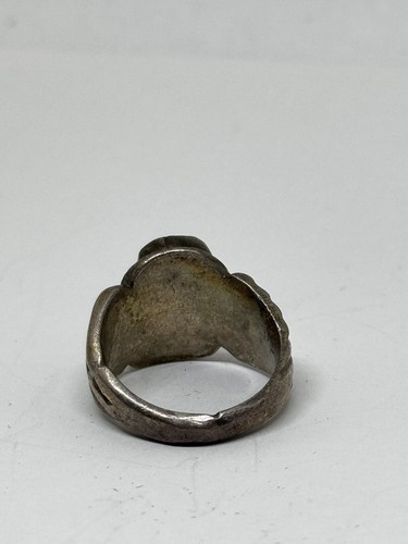 Navajo Men's Sterling Silver Turquoise and Coral Ring Size 9Native American - Picture 4 of 6