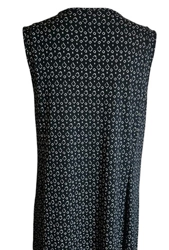 J. Jill Wearever Collection Geometric Print Maxi Dress Sz M Sleeveless Stretchy - Picture 7 of 13