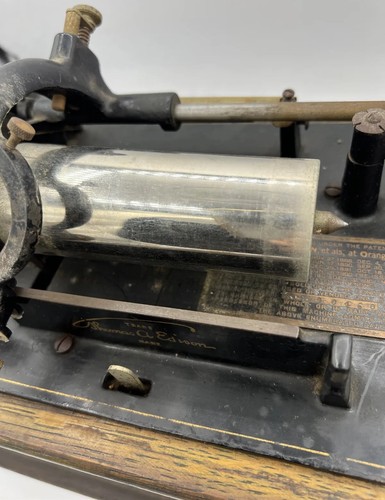 1903 Edison Banner Front Standard Phonograph w/Original Horn - Bild 19 von 24