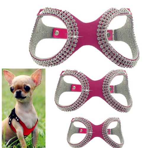 Gilet souple extra petit harnais XXXS/XXS/XS collier pour animal de compagnie pour chihuahua yorkie - Photo 1 sur 12