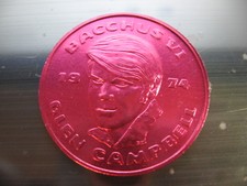 glen campbell KREWE BACCHUS CELEBRITY DOUBLOONS 1974 mardi gras rare plain edge