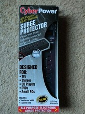 CyberPower All Purpose Surge Protector 500 joules 4 ft cord UPC Removed