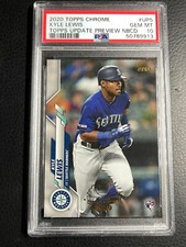 2020 Topps Chrome Update Preview NBCD Kyle Lewis Mariners RC Rookie PSA 10 GEM !