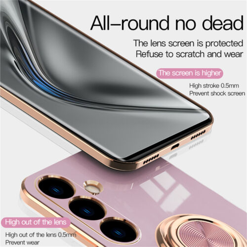 Ring Holder Stand Plating Slim Case For Samsung Galaxy A06/A16 5G/A26/A36/A55 - Picture 9 of 17
