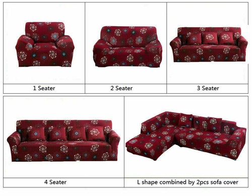 1/2/3/4 Seater Sofa Cover Stretch Armchair Covers Couch Elastic Slipcovers US - Picture 4 of 149