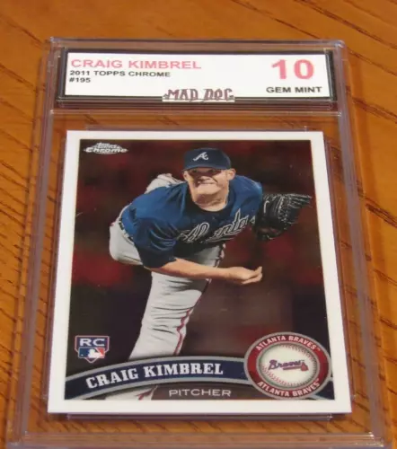 CRAIG KIMBREL Rookie****2011 Topps CHROME***Gem MINT 10***BRAVES**Mad Dog GRADED