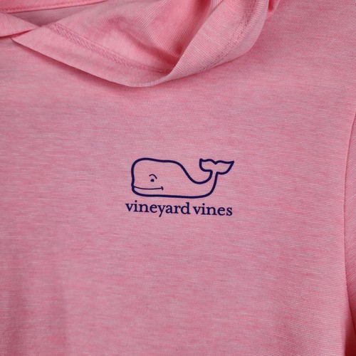 Vineyard Vines hooded tee sz L / 16 girls pink blue whale - Picture 2 of 10