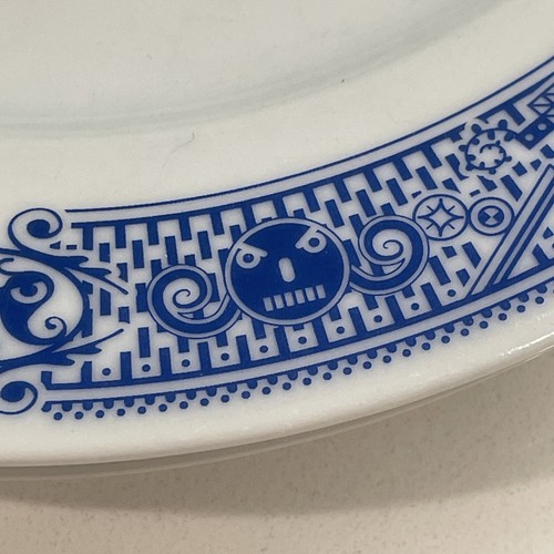 2 Calamityware 8 1/2” Plates 1 Ant Don Moyer Blue Transferware - Picture 5 of 11