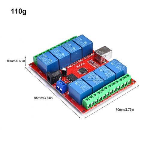5V 12V 2/4/8 Channel Computer USB Control Delay Switch Drive-free Relay Module - Bild 5 von 39