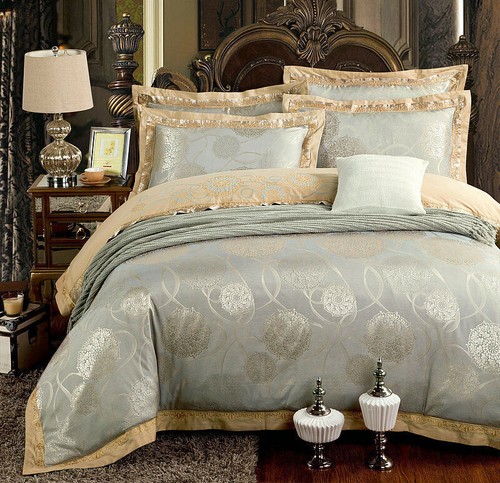 Luxury Bedding Set Queen King Size Duvet Cover Set Bed Sheet Set Pillowcases - Picture 9 of 14