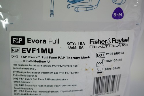Fisher & Paykel Evora Full Face Vollgesichtsmaske PAP CPAP Schlafapnoe Maske S-M - Bild 3 von 5