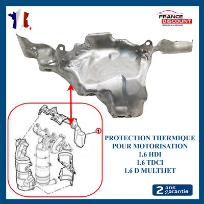 ECRAN THERMIQUE ECHAPPEMENT ANTI CHALEUR POUR C2 C3 C4 C5 DS5 1.6 HDI 1723T3 - Photo 1/4
