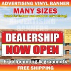 Dealership Now Open Advertising Banner Vinyl Mesh Sign car pre-owned auto repair