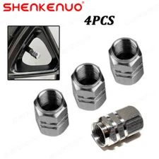Silver Aluminum Metal Wheel Tire Valve Stem Auto Air Caps Covers For Ford F-150