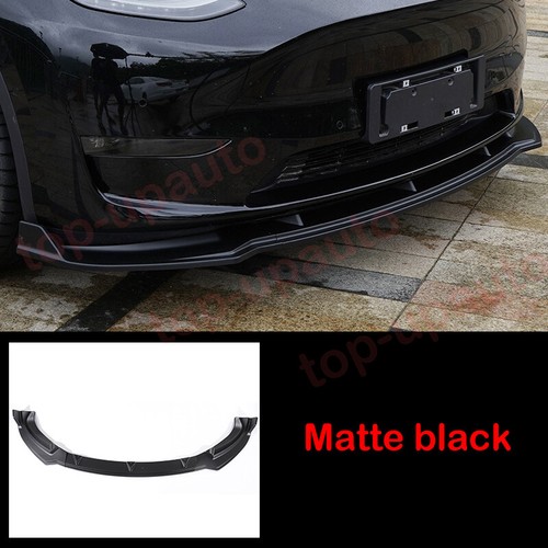 For Tesla Model Y 2020-2022 ABS Front Bumper Lip Body Spoiler Four color 3PCS - Picture 9 of 13