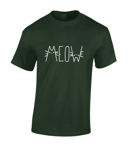 CAMISETA MEOW CAT PARA HOMBRE DIVERTIDA LINDA AMANTE DEL GATO REGALO IDEA MODA GATITO - Imagen 11 de 12