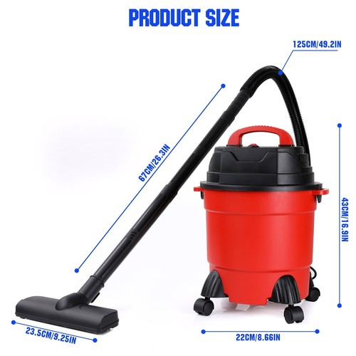 1500W Vacuum Cleaner Wet and Dry Bagless 15L Cylinder Powerful Compact Cleaning - Picture 11 of 11