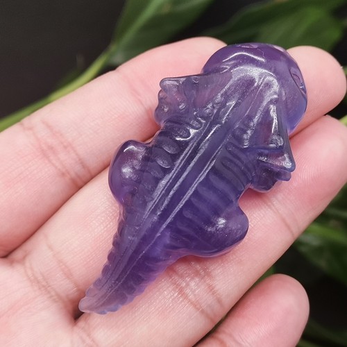 1pcs Natural fluorite salamander quartz crystal carved reiki healing random - Picture 2 of 8