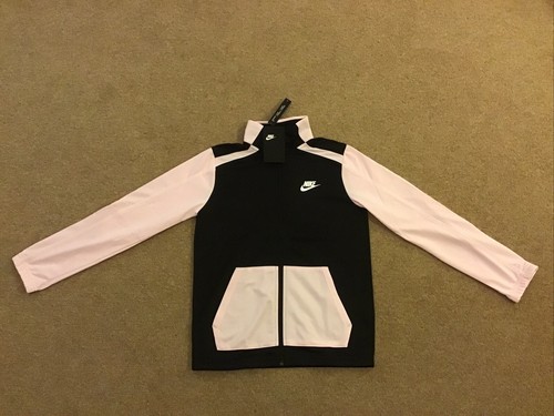 Nike Poly Futura Tracksuit Top Black In Unisex Youths Size L BRAND NEW - Picture 3 of 5