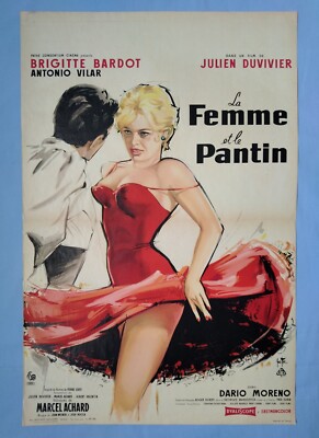 LA FEMME ET LE PANTIN (1959)original French 40x60cm movie poster BRIGITTE BARDOT