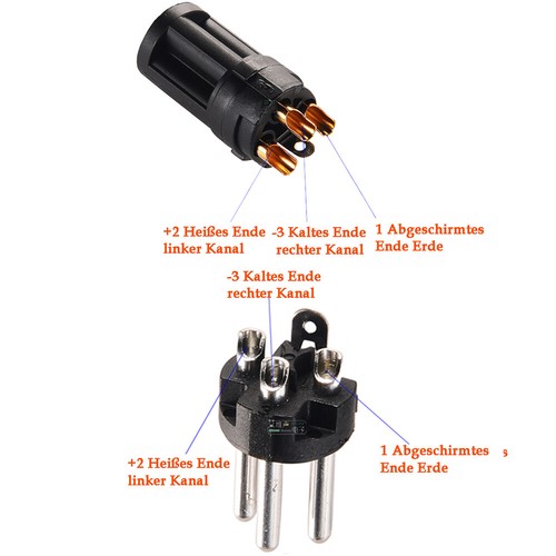 3 pines polo XLR hombre mujer conector de audio negro y plata - Imagen 6 de 19