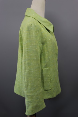 AKRIS Punto Light green 49%Linen/Cotton 51% Jacket Womens Size S /US 10 - Picture 3 of 19