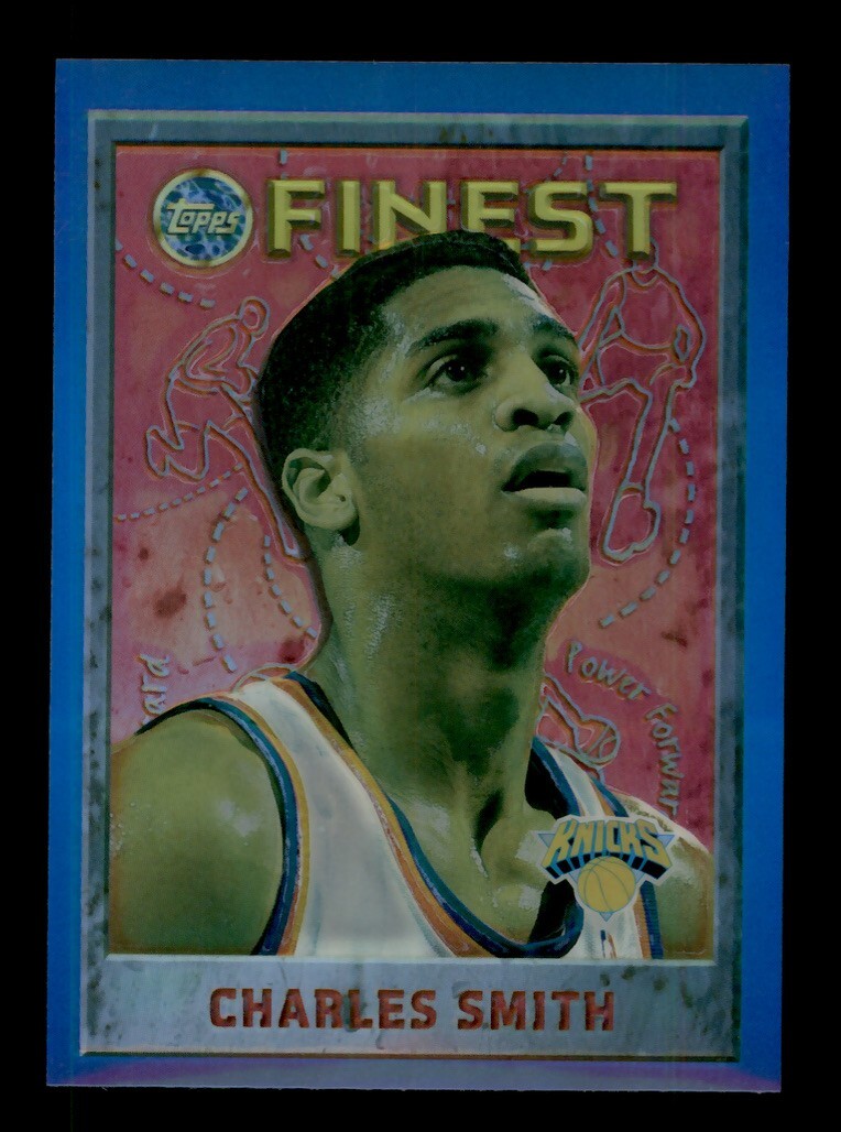 1995-96 TOPPS FINEST REFRACTOR #155 CHARLES SMITH NEW YORK KNICKS