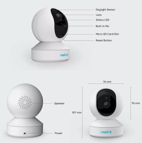 Reolink E1 Pro 4MP Smart Home Security WIFI Camera /w Ceiling Mounting Bracket - Picture 5 of 6
