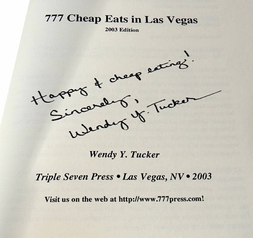 New Cheap Eats in Las Vegas Wendy Tucker 2003 Paperback Author Signed - Picture 4 of 5