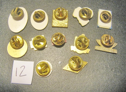 12 DIFFERENT UNKNOWN METAL PINS CANADA WORLD #6 - Picture 2 of 2