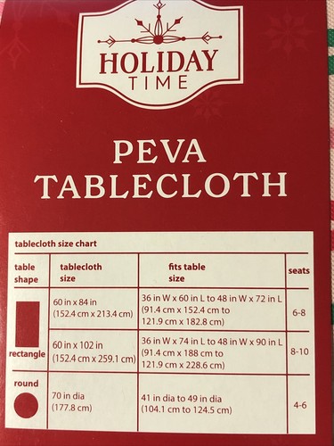 Holiday Time Peva Tablecloth ~ Christmas Gingerbread House ~ 70 Inch Round - Picture 2 of 5