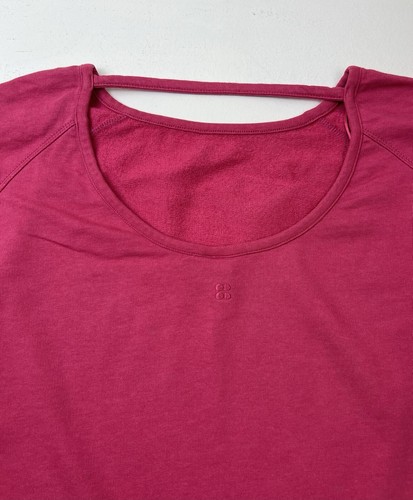 Sweaty Betty Sz 2XL After Class Sport Sweatshirt Pullover Tayberey Pink Coral - Picture 5 of 7
