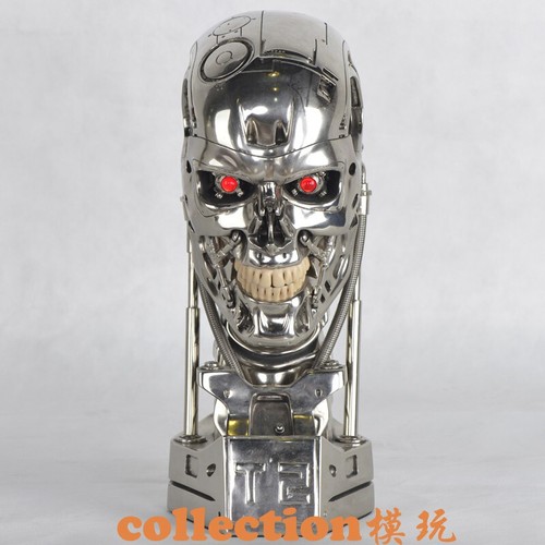 Terminator 2 T800 Endoskeleton Skull Statue LED Eyes T2 1:1 Bust Statue Model - Picture 13 of 14