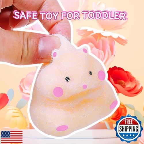 3pcs Squishy Hamster, Soft Hamster Stress Relief Toys, Fidget Squezze Toys Ha - Picture 2 of 5