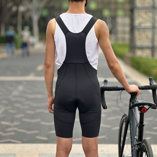 Conjuntos transpirables de ciclismo WOSAWE para hombre bicicleta manga corta jersey acolchado con tirantes - Imagen 9 de 14