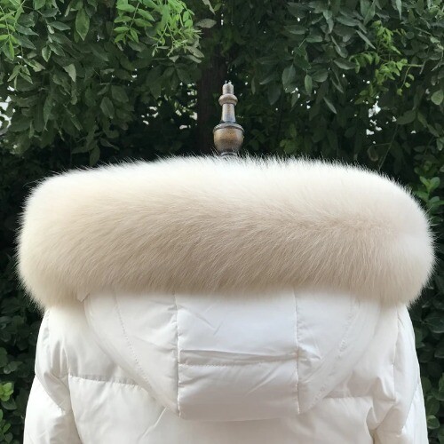 Fluffy Fur Collar Real Fur Collar Down Jacket Hat Strips Hood Trim Fur Scarf - Bild 31 von 40