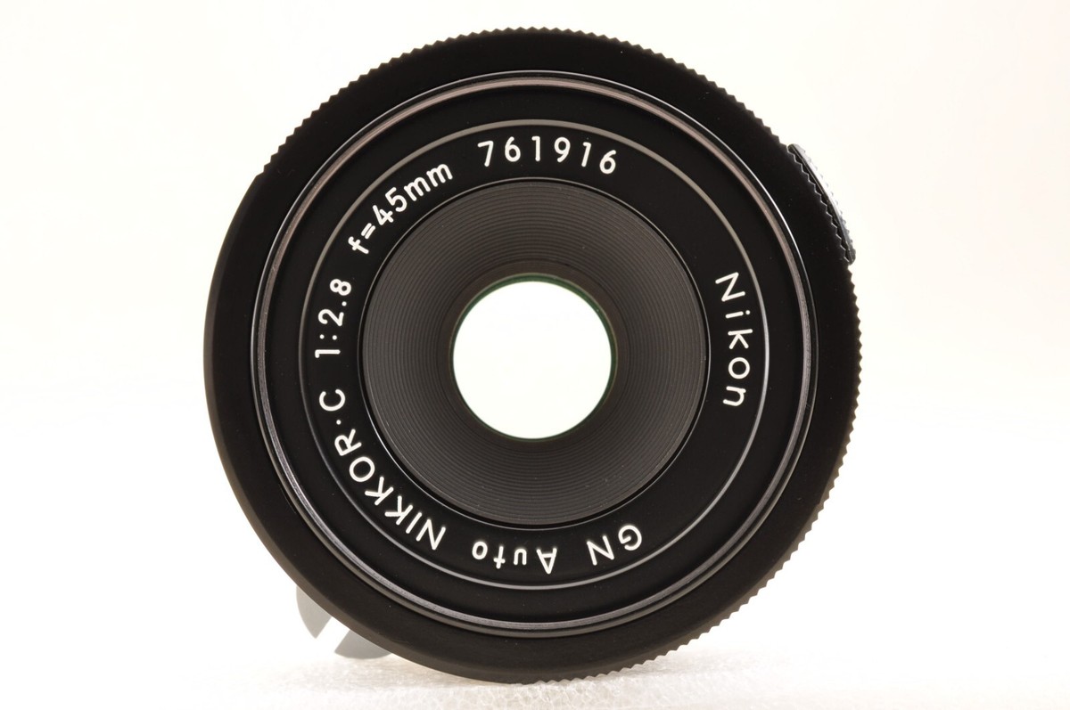 Near Mint* Nikon GN Auto Nikkor 45mm f/2.8 Pancake MF Lens w Near Mint* Nikon GN Auto Nikkor 45mm f/2.8 Pancake MF Lens w