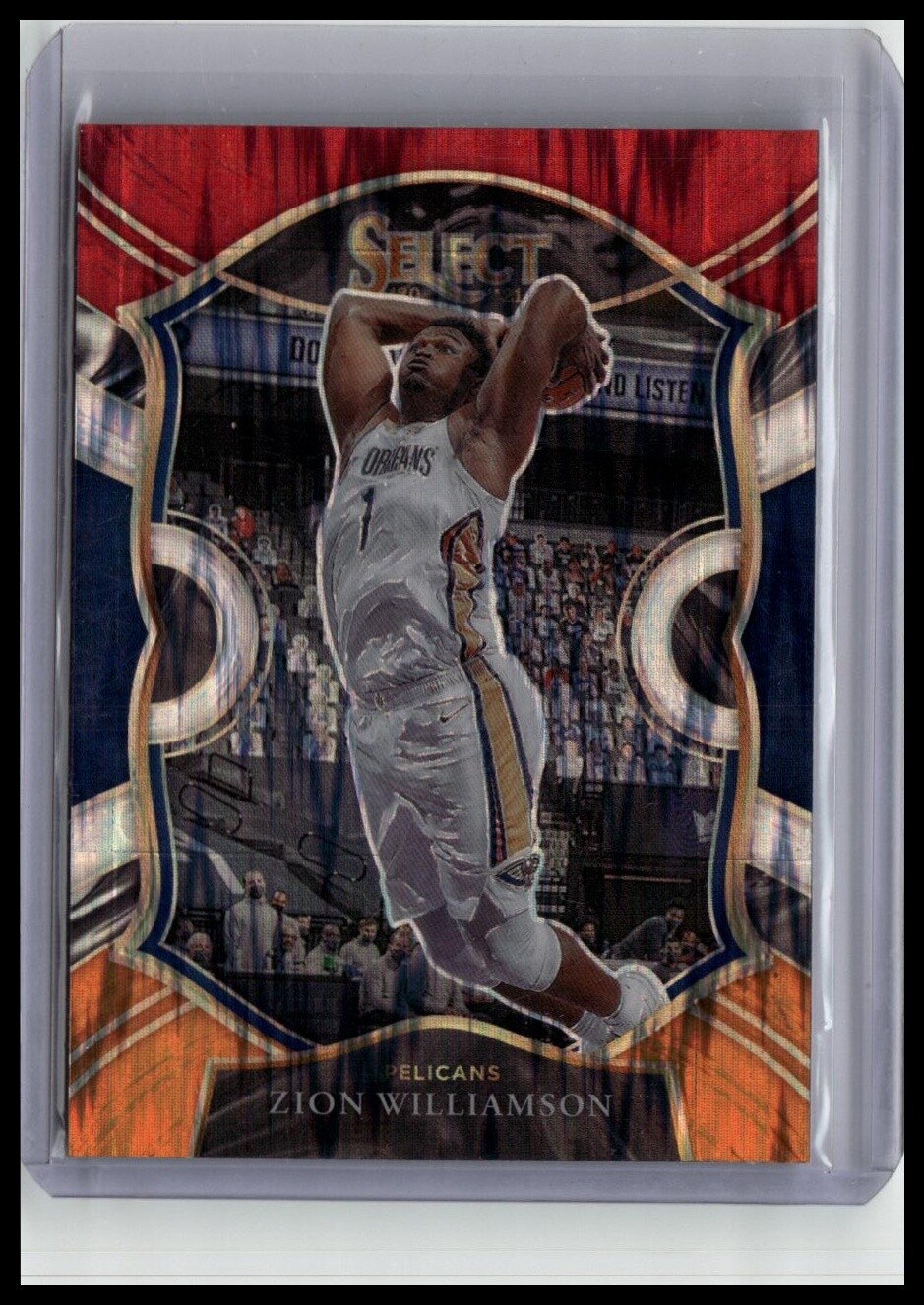 2020-21 Panini Select #1 Zion Williamson Tri-Color Prizms