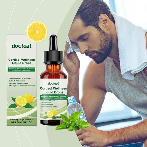 Cortisol Supplement Liquid Drops, 17-In-1 Cortisol Detox W. Magnesium Glyci X8T6 - Picture 4 of 22