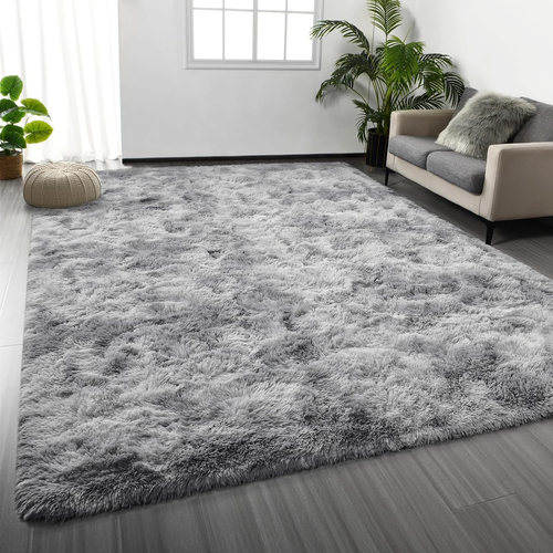 Large Shag Area Rugs 5 X 8, Tie-Dyed Plush Fuzzy Rugs for Living Room, Ultra Sof - Picture 11 of 12