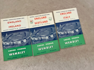SET OF INTERNATIONAL FRIENDLY MATCH PROGRAMMES