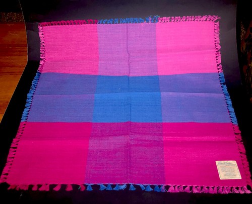 Vintage Park B Smith Color Block 80s Napkins Pinks Blue Purple Turquoise X 5 - Picture 5 of 7