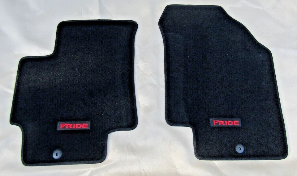 Nuevo juego de alfombrillas negras originales OEM 2006-2011 Kia Rio5 Rio Pride Logo Foto 2 de 4