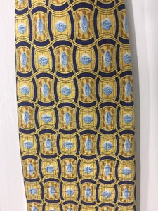 Pfizer-Little-Blue-Pill-Viagra-Mens-Neck-Tie-Silk-Yellow-Gold-Blue