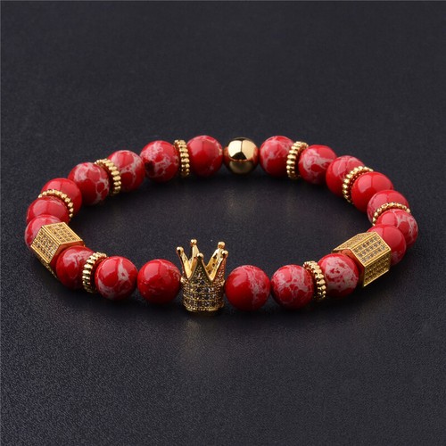 24kt Gold Plated Micro Pave Bracelet Men Women Braiding Macrame Men Women Bangle - Picture 66 of 72
