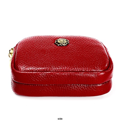 Fashion Genuine Leather Women Coin Purse Double Zipper Small Purse Wallet - Picture 12 of 19