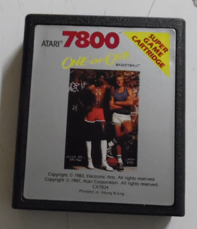 JULIUS ERVING vs. LARRY BIRD One-on-One Basketball Atari 7800 1987